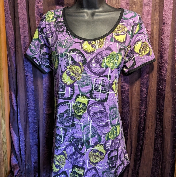 LuLaRoe Tops - LuLaRoe Frankenstein Tee Hell Bunny Sourpuss Universal Monsters Halloween S